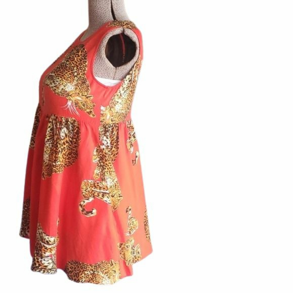 Minkpink Jaguar Red Sleevel Baby Doll Dress, Sz S - Picture 7 of 14
